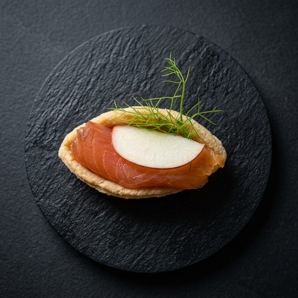 Sfoglia con salmone e mela